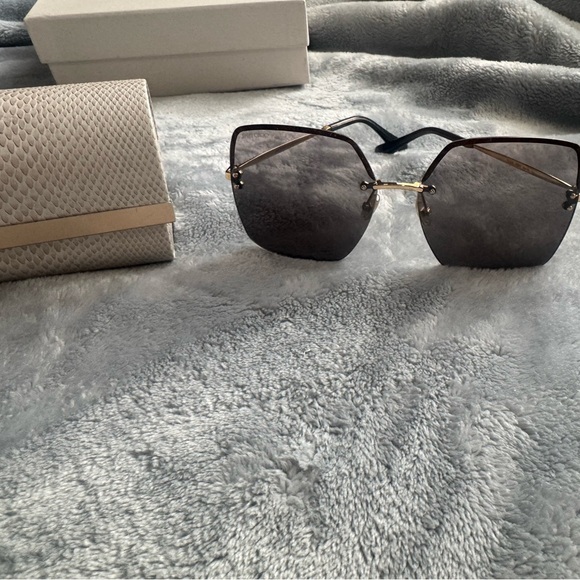 Jimmy Choo Black and Gold Sunglasses - Picture 2 of 6